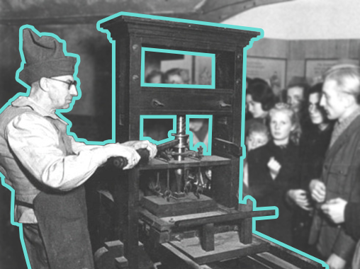 using a printing press